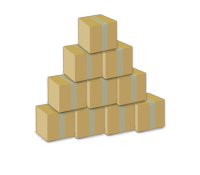 Large pile of boxes